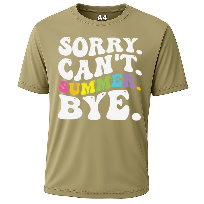 Groovy Sorry Cant Summer Bye Teacher Last Day Of School Cooling Performance Crew T-Shirt