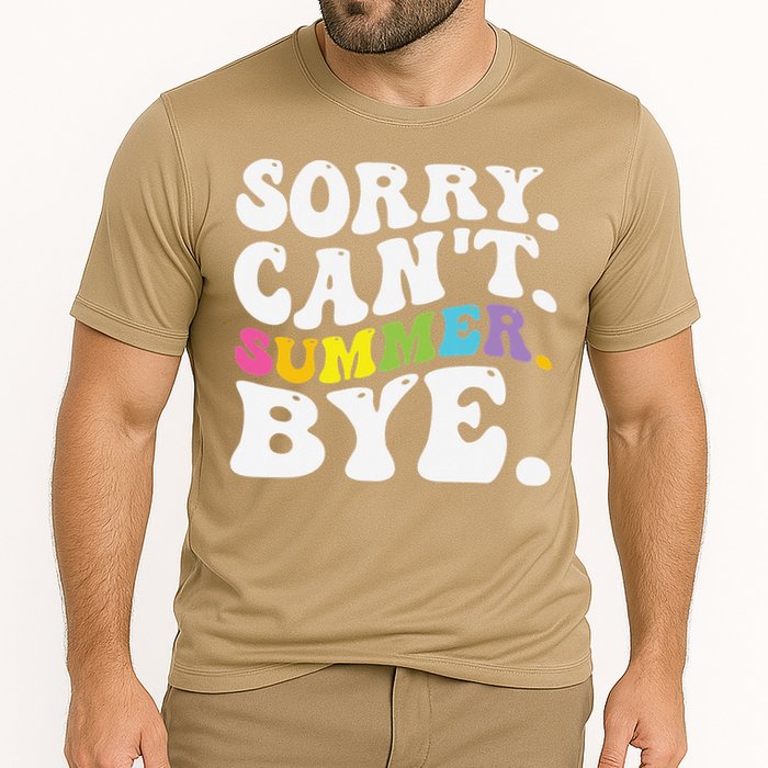 Groovy Sorry Cant Summer Bye Teacher Last Day Of School Cooling Performance Crew T-Shirt
