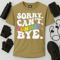 Groovy Sorry Cant Summer Bye Teacher Last Day Of School Cooling Performance Crew T-Shirt