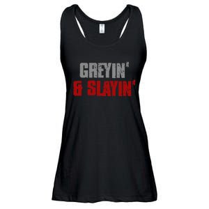 Greyin & Slayin Confident Stylish Successful Aging Awesome Ladies Essential Flowy Tank