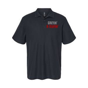 Greyin & Slayin Confident Stylish Successful Aging Awesome Softstyle Adult Sport Polo