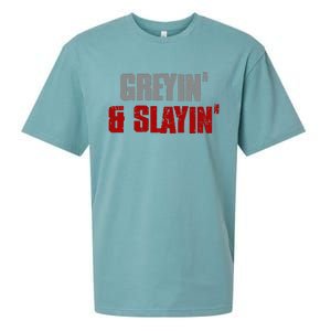 Greyin & Slayin Confident Stylish Successful Aging Awesome Sueded Cloud Jersey T-Shirt