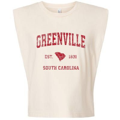 Greenville South Carolina Sc Vintage Sports Garment-Dyed Women's Muscle Tee