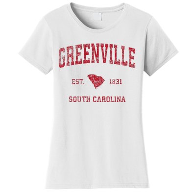 Greenville South Carolina Sc Vintage Sports Women's T-Shirt