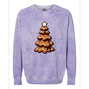 Ginger Snap Cookie Christmas Tree Colorblast Crewneck Sweatshirt