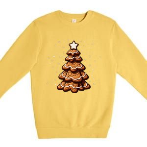 Ginger Snap Cookie Christmas Tree Premium Crewneck Sweatshirt