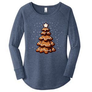 Ginger Snap Cookie Christmas Tree Women's Perfect Tri Tunic Long Sleeve Shirt