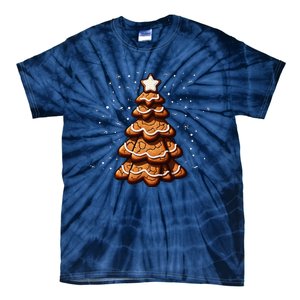 Ginger Snap Cookie Christmas Tree Tie-Dye T-Shirt