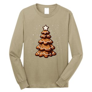 Ginger Snap Cookie Christmas Tree Long Sleeve Shirt