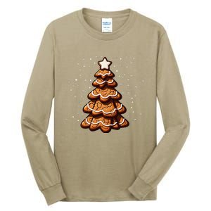 Ginger Snap Cookie Christmas Tree Tall Long Sleeve T-Shirt