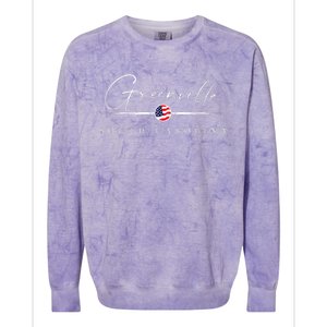 Greenville South Carolina Colorblast Crewneck Sweatshirt