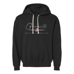 Greenville South Carolina Garment-Dyed Fleece Hoodie