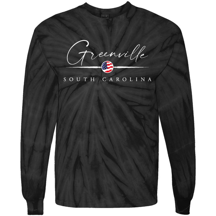 Greenville South Carolina Tie-Dye Long Sleeve Shirt