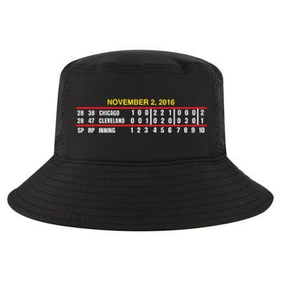 Game Scoreboard Chicago Cleveland And Inning November 2 2016 Cool Comfort Performance Bucket Hat