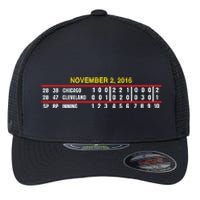 Game Scoreboard Chicago Cleveland And Inning November 2 2016 Flexfit Unipanel Trucker Cap