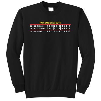 Game Scoreboard Chicago Cleveland And Inning November 2 2016 Sweatshirt