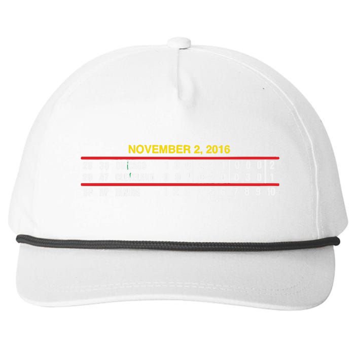 Game Scoreboard Chicago Cleveland And Inning November 2 2016 Snapback Five-Panel Rope Hat