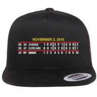 Game Scoreboard Chicago Cleveland And Inning November 2 2016 Flat Bill Trucker Hat