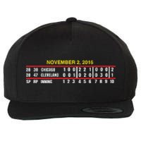 Game Scoreboard Chicago Cleveland And Inning November 2 2016 Wool Snapback Cap