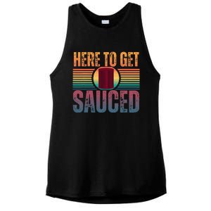 Getting Sauced Cranberry Getting Sauced Cranberry Jelly Ladies PosiCharge Tri-Blend Wicking Tank