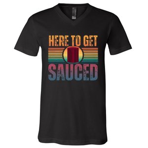 Getting Sauced Cranberry Getting Sauced Cranberry Jelly V-Neck T-Shirt