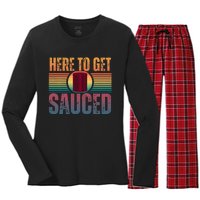 Getting Sauced Cranberry Getting Sauced Cranberry Jelly Women's Long Sleeve Flannel Pajama Set 