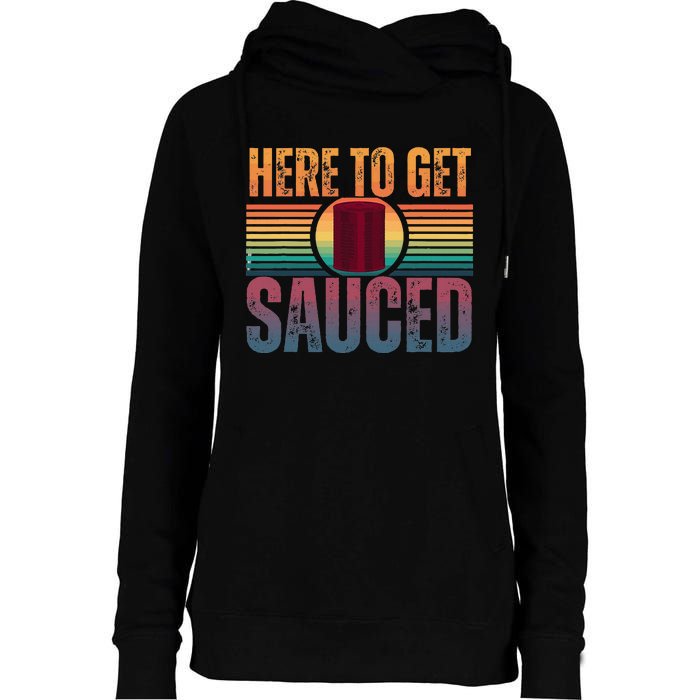 Getting Sauced Cranberry Getting Sauced Cranberry Jelly Womens Funnel Neck Pullover Hood