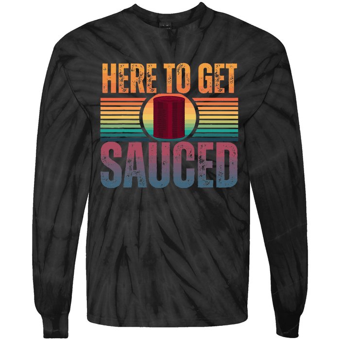 Getting Sauced Cranberry Getting Sauced Cranberry Jelly Tie-Dye Long Sleeve Shirt