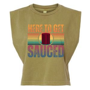 Getting Sauced Cranberry Getting Sauced Cranberry Jelly Garment-Dyed Women's Muscle Tee