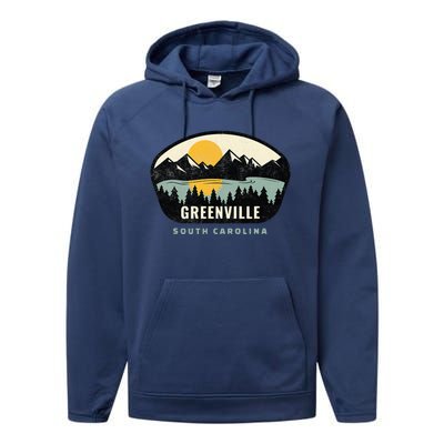 Greenville South Carolina Sc Vacation Souvenir Performance Fleece Hoodie