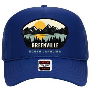 Greenville South Carolina Sc Vacation Souvenir High Crown Mesh Back Trucker Hat