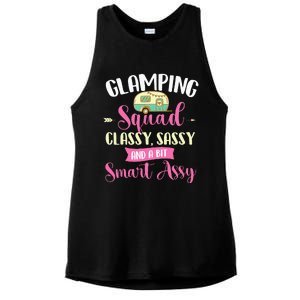 Glamping Squad Classy Sassy Glamper Glamorous Camping Camper Ladies PosiCharge Tri-Blend Wicking Tank