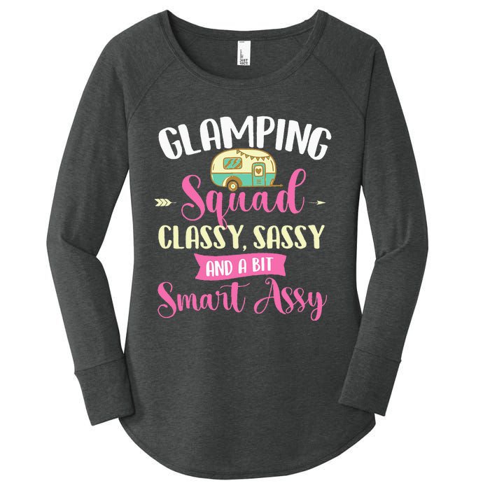 Glamping Squad Classy Sassy Glamper Glamorous Camping Camper Women's Perfect Tri Tunic Long Sleeve Shirt