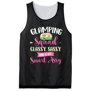 Glamping Squad Classy Sassy Glamper Glamorous Camping Camper Mesh Reversible Basketball Jersey Tank