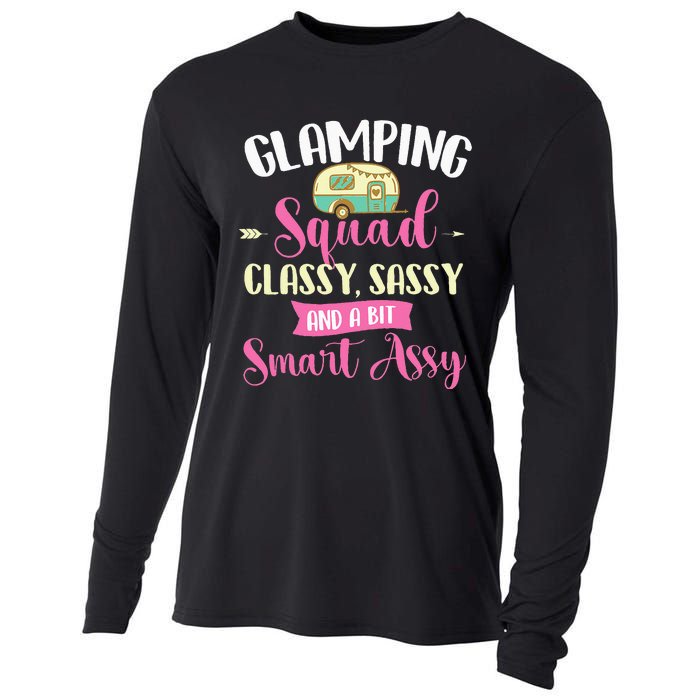 Glamping Squad Classy Sassy Glamper Glamorous Camping Camper Cooling Performance Long Sleeve Crew