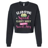 Glamping Squad Classy Sassy Glamper Glamorous Camping Camper Cropped Pullover Crew