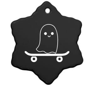 Ghost Skateboard Costume Funny Rider Skateboarding Gift Ceramic Star Ornament