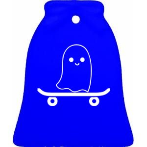 Ghost Skateboard Costume Funny Rider Skateboarding Gift Ceramic Bell Ornament