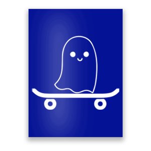 Ghost Skateboard Costume Funny Rider Skateboarding Gift Poster