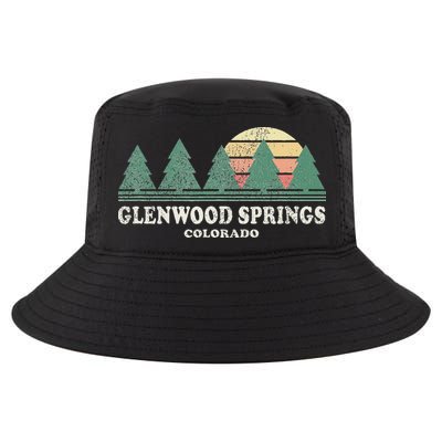 Glenwood Springs Co Vintage Throwback Retro 70s Design Cool Comfort Performance Bucket Hat