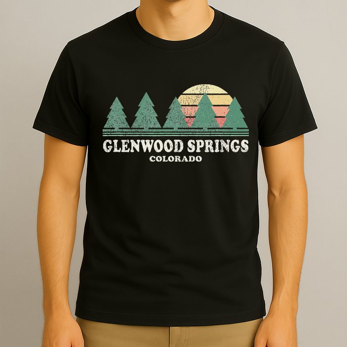Glenwood Springs Co Vintage Throwback Retro 70s Design T-Shirt