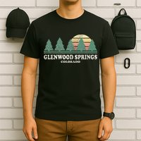 Glenwood Springs Co Vintage Throwback Retro 70s Design T-Shirt