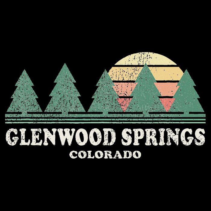 Glenwood Springs Co Vintage Throwback Retro 70s Design T-Shirt