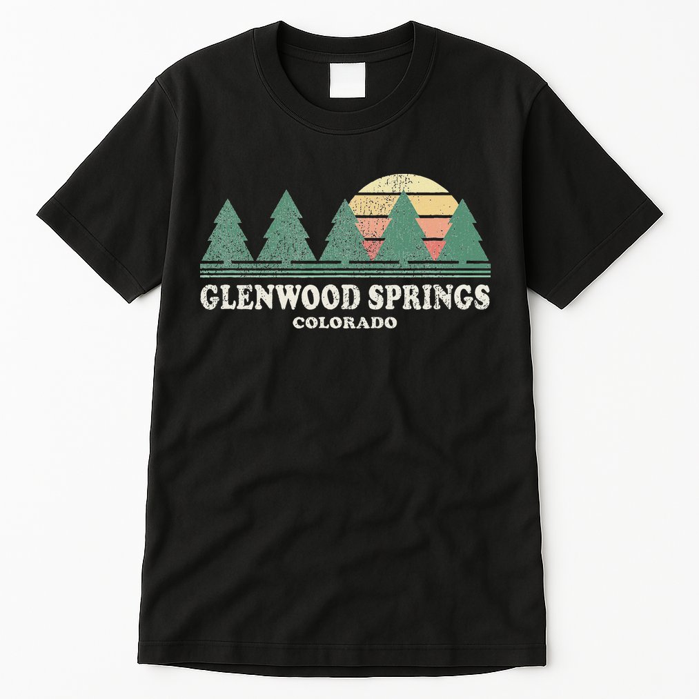 Glenwood Springs Co Vintage Throwback Retro 70s Design Tall T-Shirt