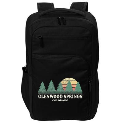 Glenwood Springs Co Vintage Throwback Retro 70s Design Impact Tech Backpack