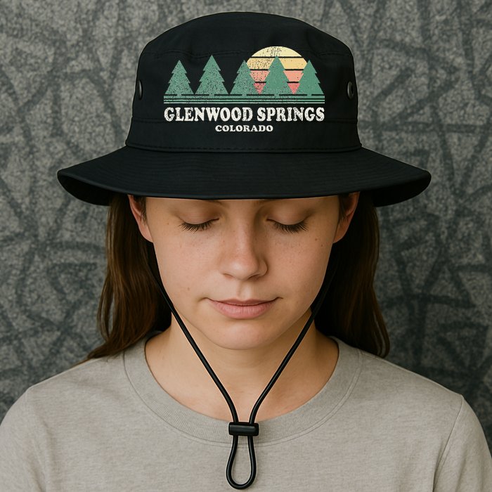 Glenwood Springs Co Vintage Throwback Retro 70s Design Bucket Hat