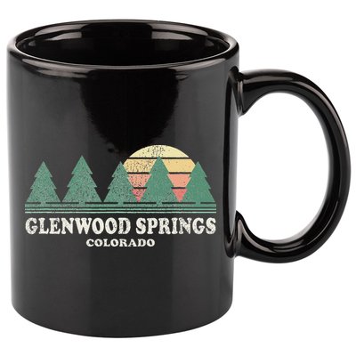 Glenwood Springs Co Vintage Throwback Retro 70s Design 11oz C Handle Ceramic Mug