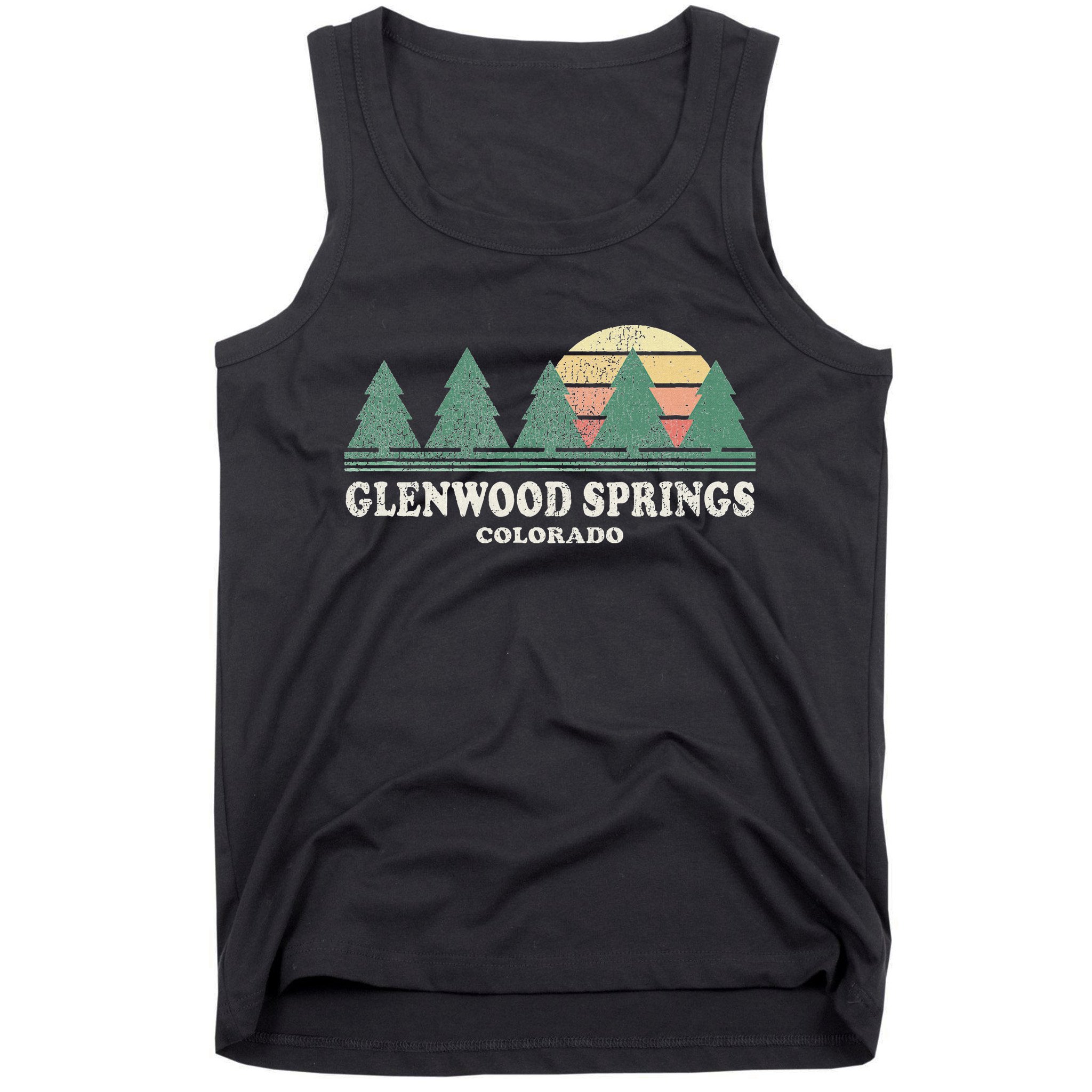 Glenwood Springs Co Vintage Throwback Retro 70s Design Tank Top