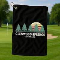 Glenwood Springs Co Vintage Throwback Retro 70s Design Golf Towel