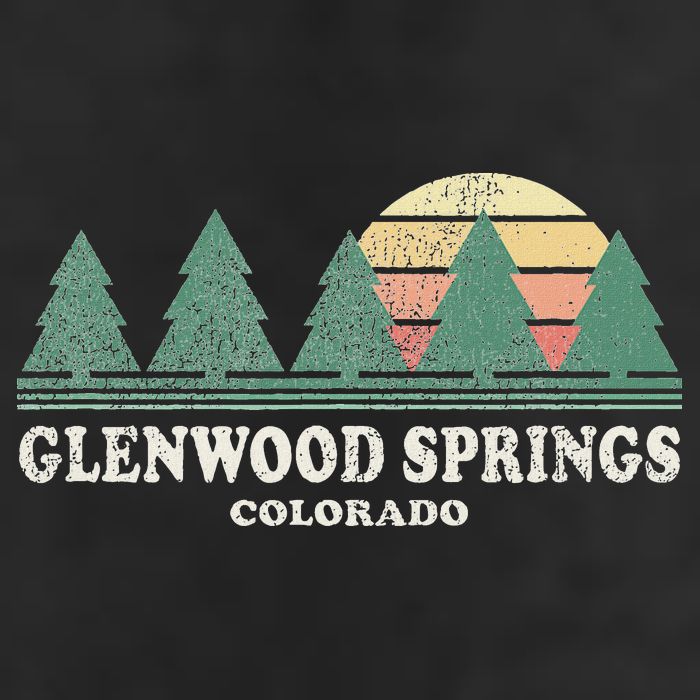 Glenwood Springs Co Vintage Throwback Retro 70s Design Golf Towel